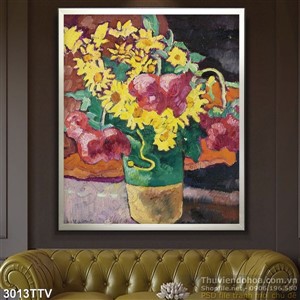 Tranh tĩnh vật hoa quả sơn dầu độc đáo đẹp