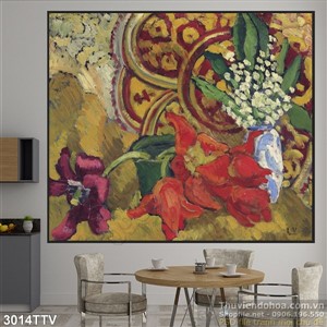 Tranh tĩnh vật hoa quả sơn dầu trang trí đẹp