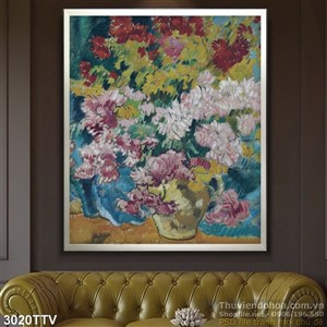 Tranh tĩnh vật hoa quả sơn dầu trang trí tường