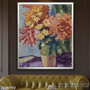 Tranh tĩnh vật hoa quả sơn dầu treo tường đẹp