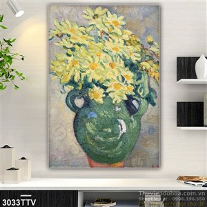 Tranh tĩnh vật hoa quả sơn dầu trang trí phòng đẹp