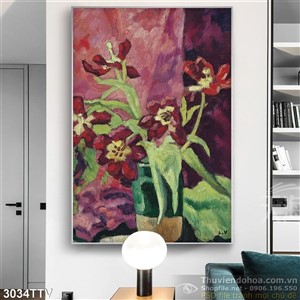 Tranh tĩnh vật hoa quả sơn dầu treo tường đẹp