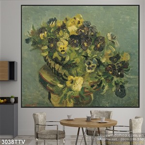 Tranh tĩnh vật hoa quả sơn dầu treo tường đẹp