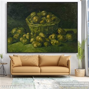 Tranh tĩnh vật hoa quả sơn dầu độc đáo đẹp