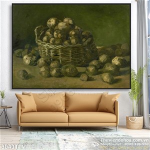 Tranh tĩnh vật hoa quả sơn dầu trang trí đẹp