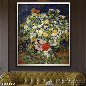 Tranh tĩnh vật hoa quả sơn dầu trang trí bếp