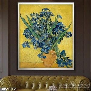 Tranh tĩnh vật hoa quả sơn dầu trang trí phòng ngủ