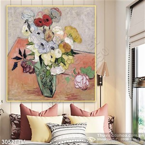 Tranh tĩnh vật hoa quả sơn dầu đẹp