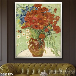 Tranh tĩnh vật hoa quả sơn dầu trang trí treo tường