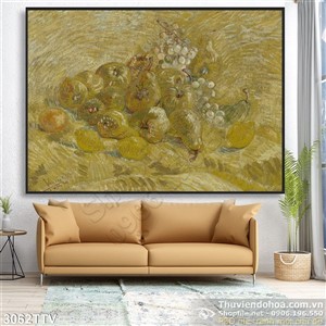 Tranh tĩnh vật hoa quả sơn dầu độc đáo