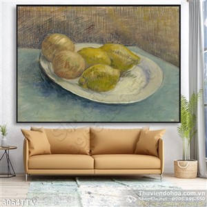 Tranh tĩnh vật hoa quả sơn dầu đẹp