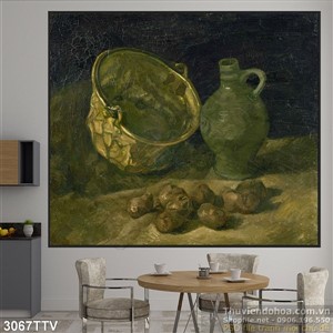 Tranh tĩnh vật hoa quả sơn dầu nghệ thuật