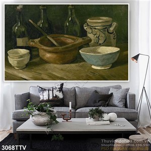 Tranh tĩnh vật hoa quả sơn dầu trang trí phòng ăn