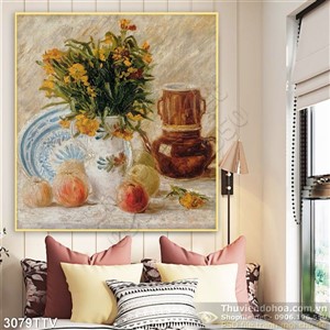 Tranh tĩnh vật hoa quả sơn dầu độc đáo