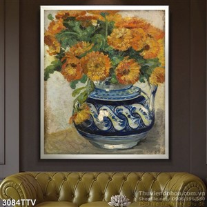 Tranh tĩnh vật hoa quả sơn dầu đẹp treo tường