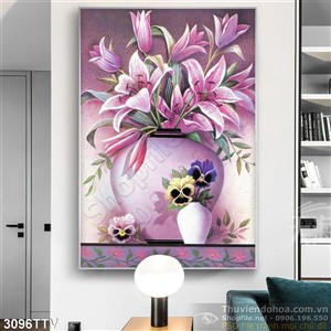 Tranh tĩnh vật hoa quả sơn dầu treo tường đẹp