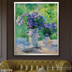 Tranh tĩnh vật hoa quả sơn dầu treo tường đẹp