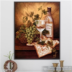 Tranh tĩnh vật hoa quả sơn dầu nghệ thuật