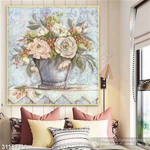 Tranh tĩnh vật hoa quả sơn dầu trang trí đẹp