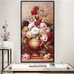 Tranh tĩnh vật hoa quả sơn dầu trang trí phòng ngủ