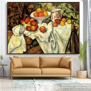 Tranh tĩnh vật hoa quả sơn dầu nghệ thuật đẹp