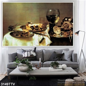 Tranh tĩnh vật hoa quả sơn dầu trang trí đẹp