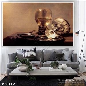 Tranh tĩnh vật hoa quả sơn dầu trang trí phòng ăn