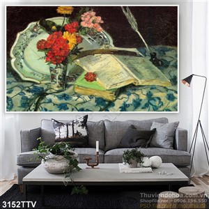 Tranh tĩnh vật hoa quả sơn dầu đẹp