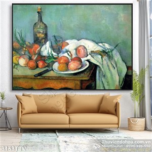 Tranh tĩnh vật hoa quả sơn dầu độc đáo đẹp