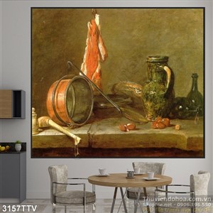 Tranh tĩnh vật hoa quả sơn dầu đẹp treo tường