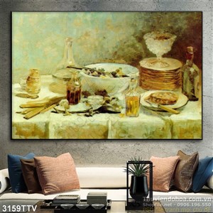 Tranh tĩnh vật hoa quả sơn dầu nghệ thuật