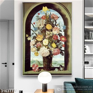 Tranh tĩnh vật hoa quả sơn dầu trang trí phòng