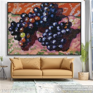 Tranh tĩnh vật hoa quả sơn dầu trang trí đẹp