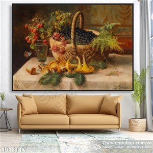 Tranh tĩnh vật hoa quả sơn dầu nghệ thuật