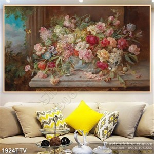 Tranh tĩnh vật hoa quả sơn dầu nghêệ thuật