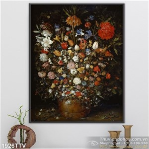 Tranh tĩnh vật hoa quả sơn dầu trang trí phòng