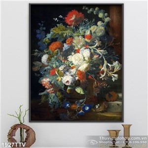Tranh tĩnh vật hoa quả sơn dầu trang trí phòng ăn