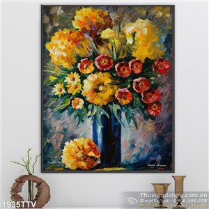 Tranh tĩnh vật hoa quả sơn dầu treo tường