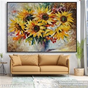 Tranh tĩnh vật hoa quả sơn dầu trang trí