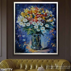 Tranh tĩnh vật hoa quả sơn dầu trang trí treo tường