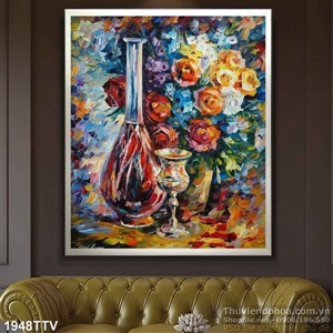 Tranh tĩnh vật hoa quả sơn dầu nghệ thuật