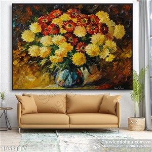 Tranh tĩnh vật hoa quả sơn dầu treo tường đẹp