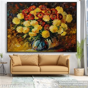 Tranh tĩnh vật hoa quả sơn dầu trang trí treo tường