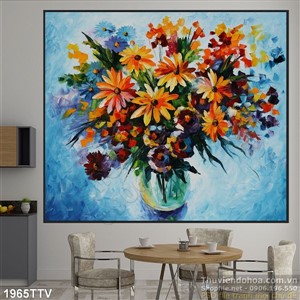 Tranh tĩnh vật hoa quả sơn dầu trang trí