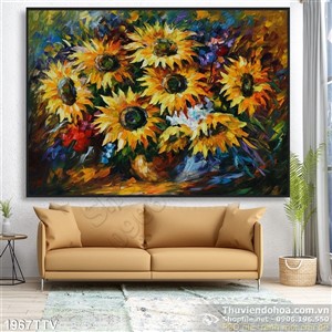 Tranh tĩnh vật hoa quả sơn dầu trang trí phòng khách