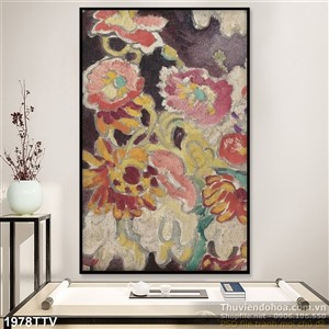 Tranh tĩnh vật hoa quả sơn dầu hiện đại đẹp
