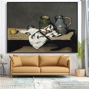 Tranh tĩnh vật hoa quả sơn dầu trang trí bếp