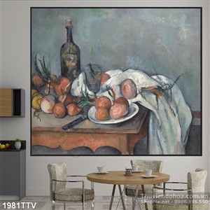 Tranh tĩnh vật hoa quả sơn dầu trang trí phòng ăn