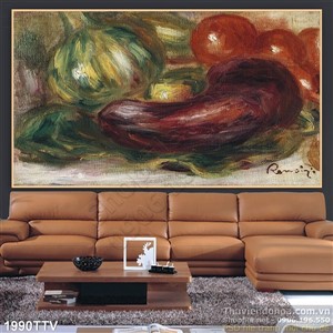 Tranh tĩnh vật hoa quả sơn dầu trang trí