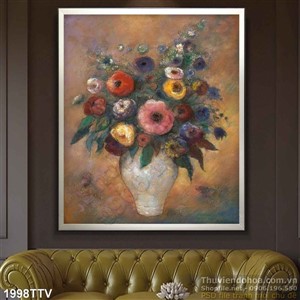 Tranh tĩnh vật hoa quả sơn dầu treo tường độc đáo